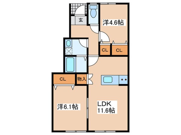 ラヴィ－タ２号の物件間取画像